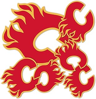 Desert Cactus Calgary Flames Team NHL National Hockey League Sticker Vinyl Decal Laptop Water Bottle Car Scrapbook (Type 3 - Main Logo)