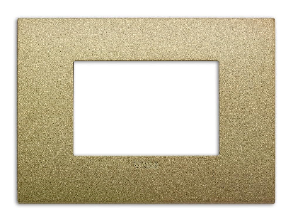 Vimar 19653.78 Placca Classic, Oro, 3 moduli