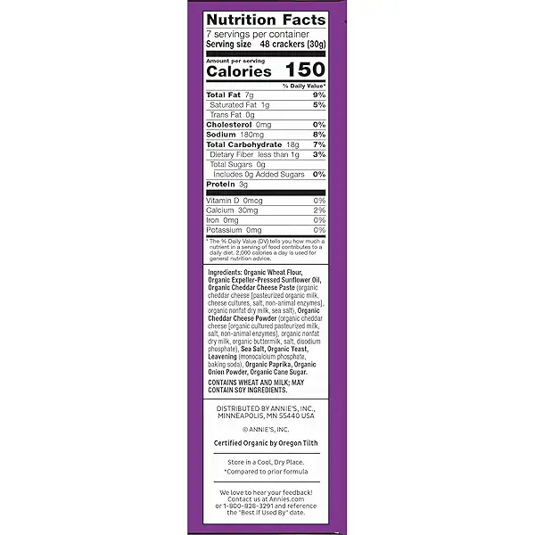 Annie's Organic White Cheddar Bunnies Baked Snack Crackers, 7.5 oz 2