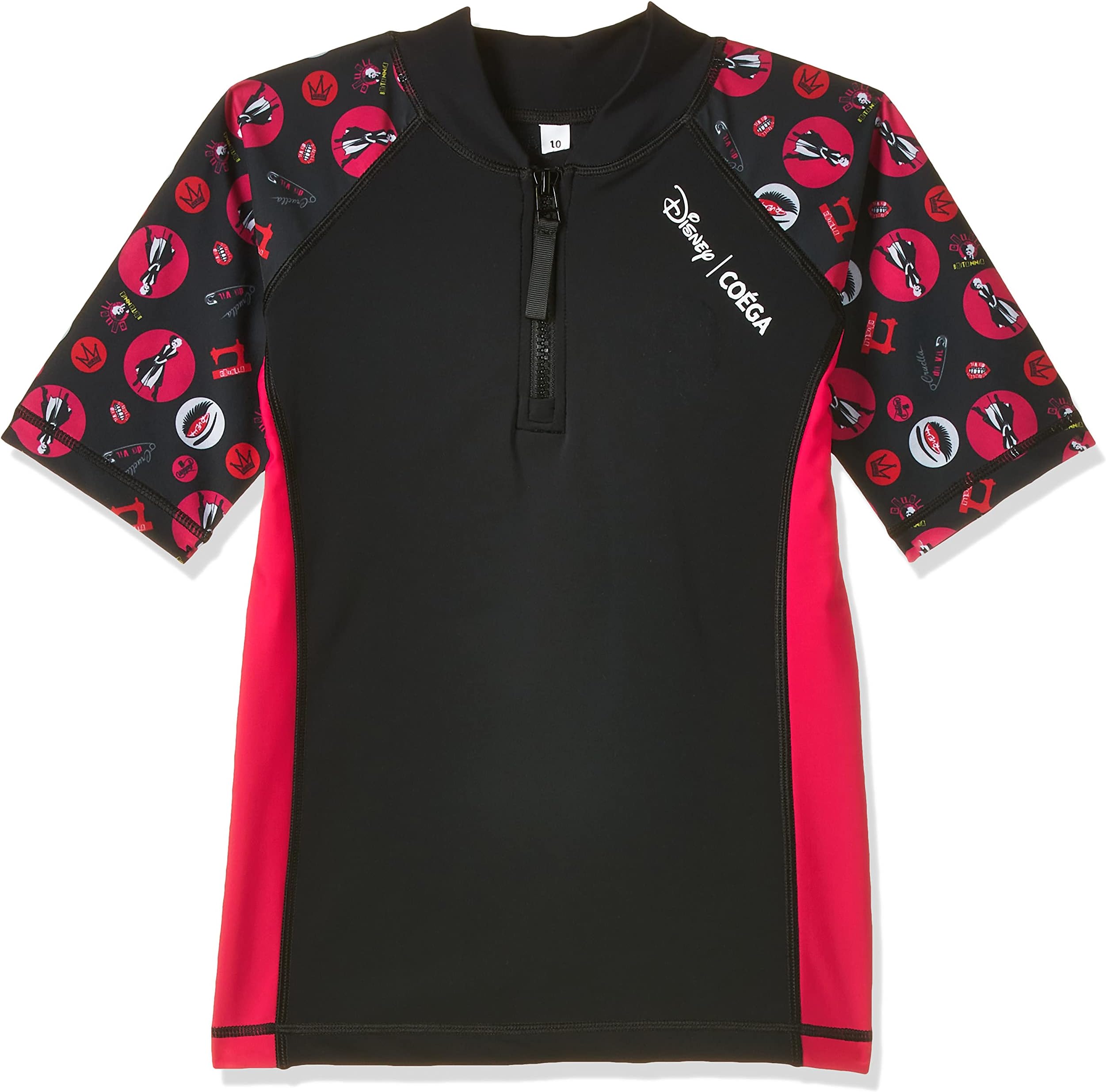 COEGA SunwearGirls RG SS Rashguard SS with Zip-Pink Cruella