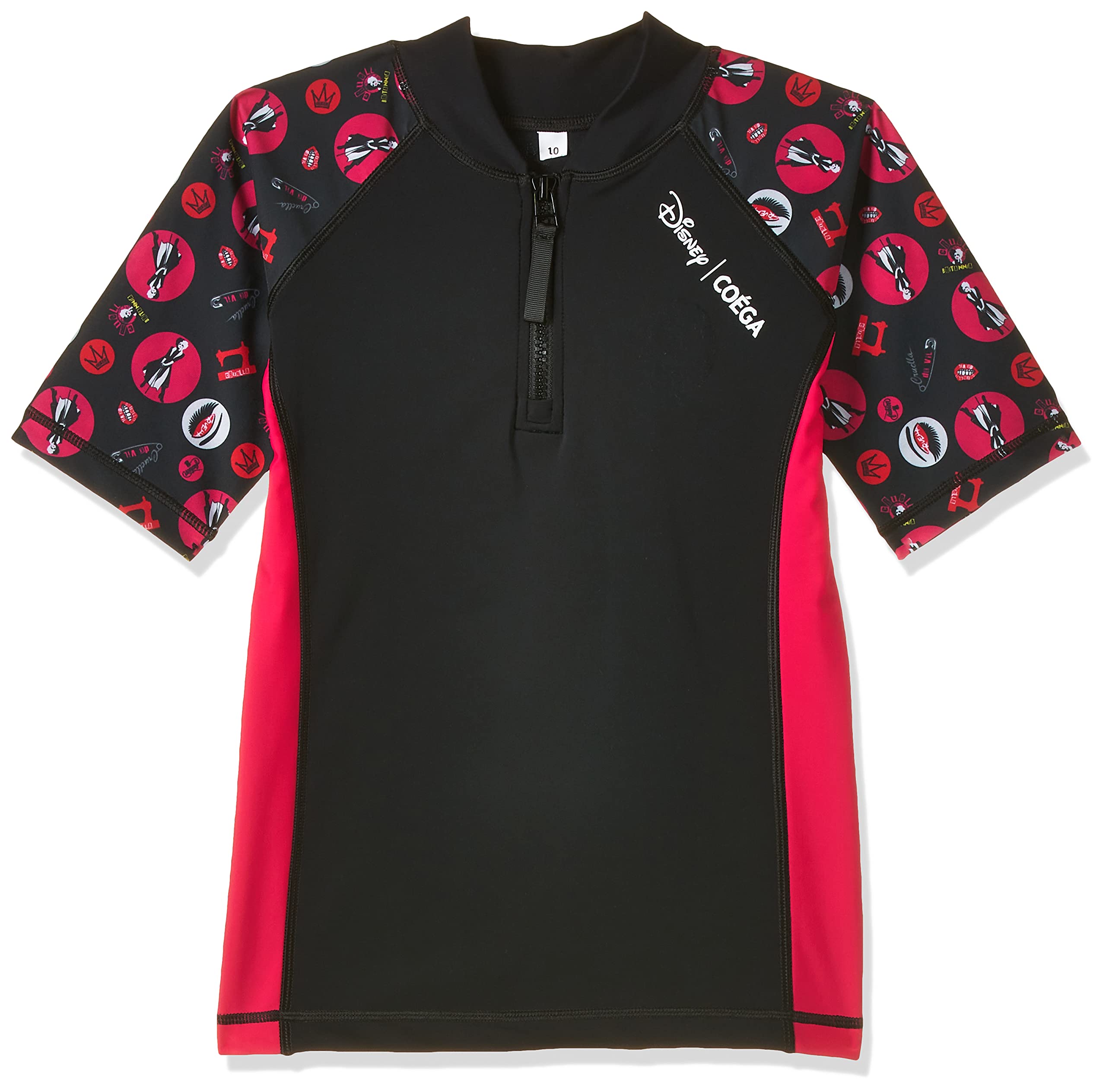 COEGA SunwearGirls RG SS Rashguard SS with Zip-Pink Cruella
