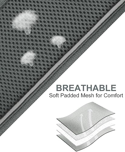 Vista 19 de Joytale arnés para perro, 12 colores, chaleco de malla transpirable, arnés acolchado suave reflectante para perros medianos, negro, XL.