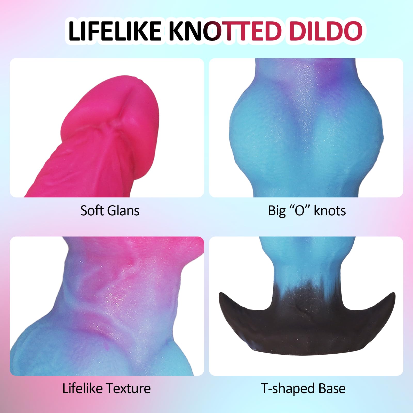 Dildo anale con nodi da 25 cm, dildo anale in silicone liquido morbido, dildo anale XXL con nodi fantasiosi e 2 nodi enormi, giocattoli sessuali per uomini, donne e gay