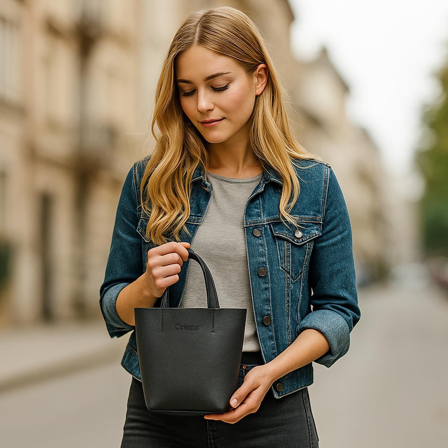 Stylish Leather Tote Bag for Women - Perfect Small Tote Bag for Work, Cute Tote Purse, and Versatile Womens Shoulder Bag - Image 3