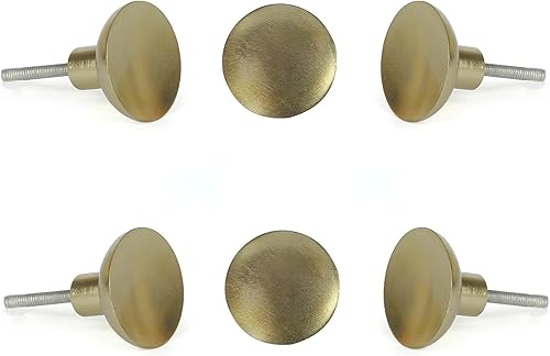Miniatura 7 de Perilla Home Juego de 6 pomos de metal para puerta, tiradores decorativos para puerta con tornillo, herrajes para gabinete de cocina para el hogar,