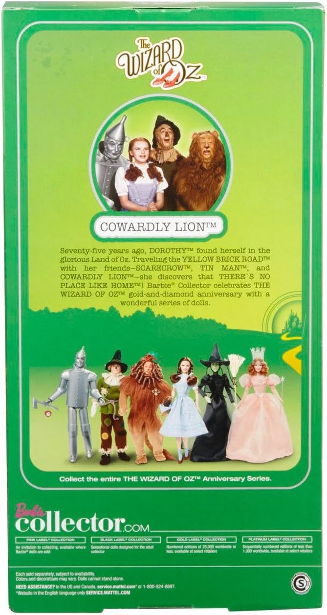 Barbie Collector Wizard of Oz Cowardly Lion Doll