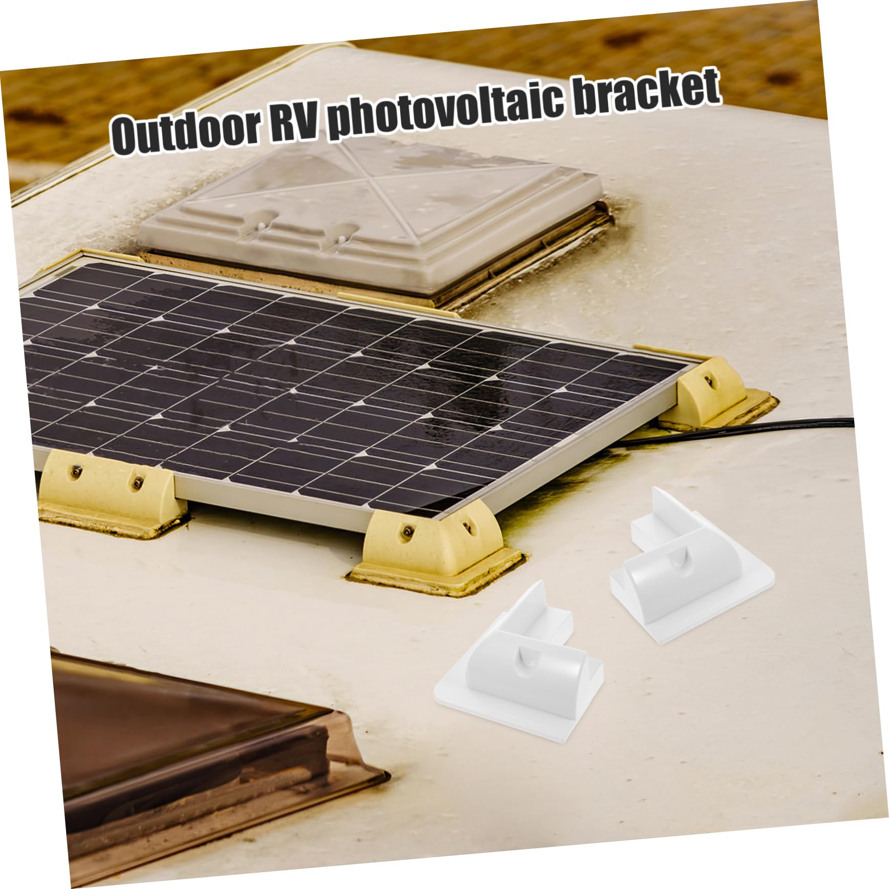 1juego Soporte De Panel Solar Para Trailers y Autocaravanas Kit De Montaje Sin Perforación Estructura Resistente y Protección Para Paneles