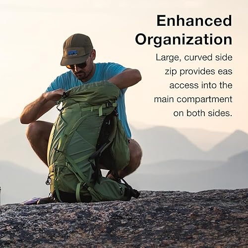 Miniatura 4 de Osprey Atmos AG 65 - Mochila de mochilero para hombre, color negro, talla S  M