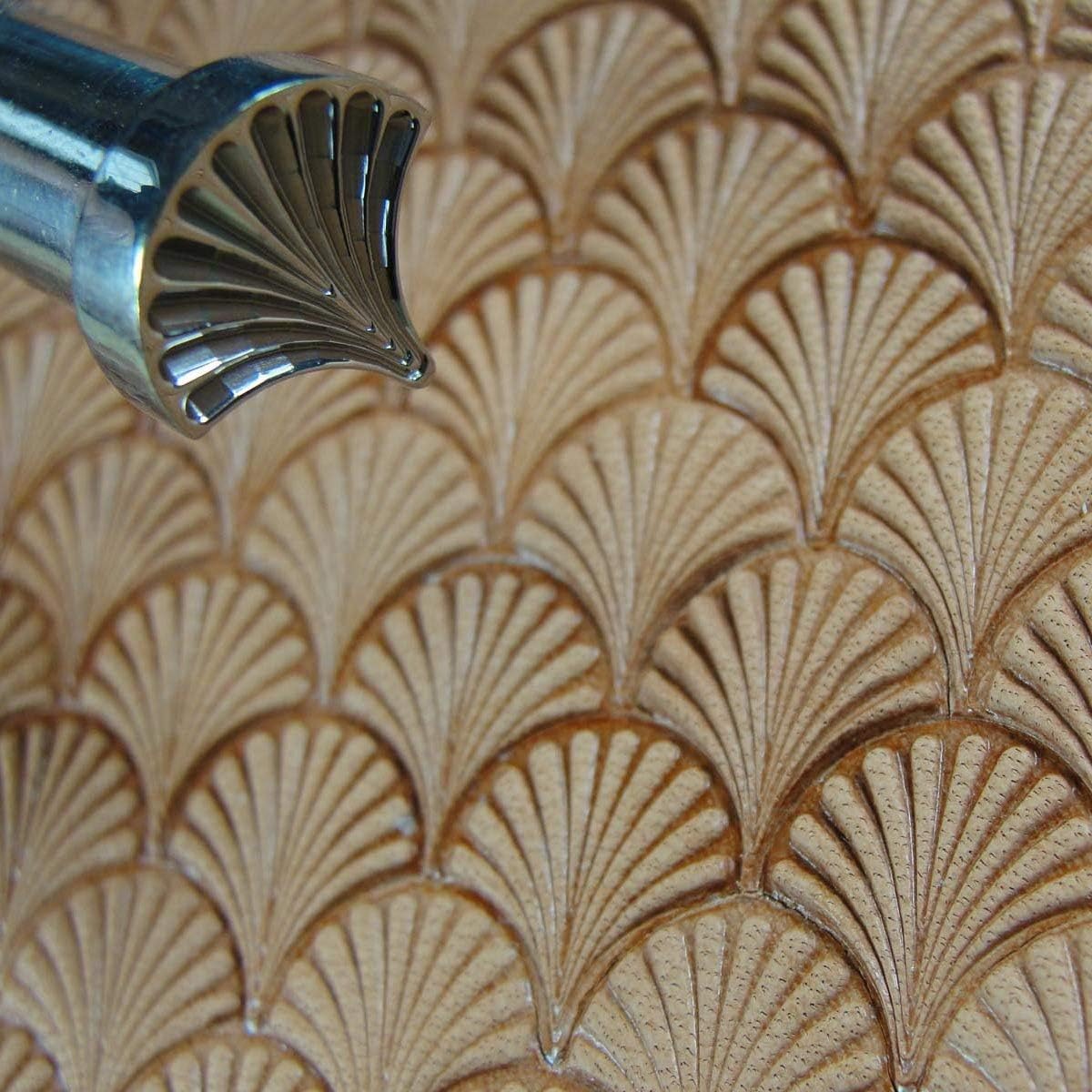 Stainless Steel Barry King - #3 Petal Shell Burst Geometric Stamp (Leather Tool)