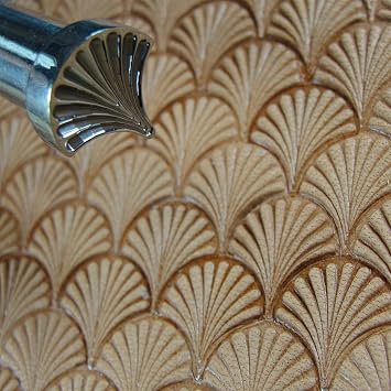 Stainless Steel Barry King - #3 Petal Shell Burst Geometric Stamp Leather Tool