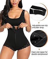 Vista 4 de Body ShaperX - Faja de control del abdomen, modelador de figura con cremallera, body con torso abierto