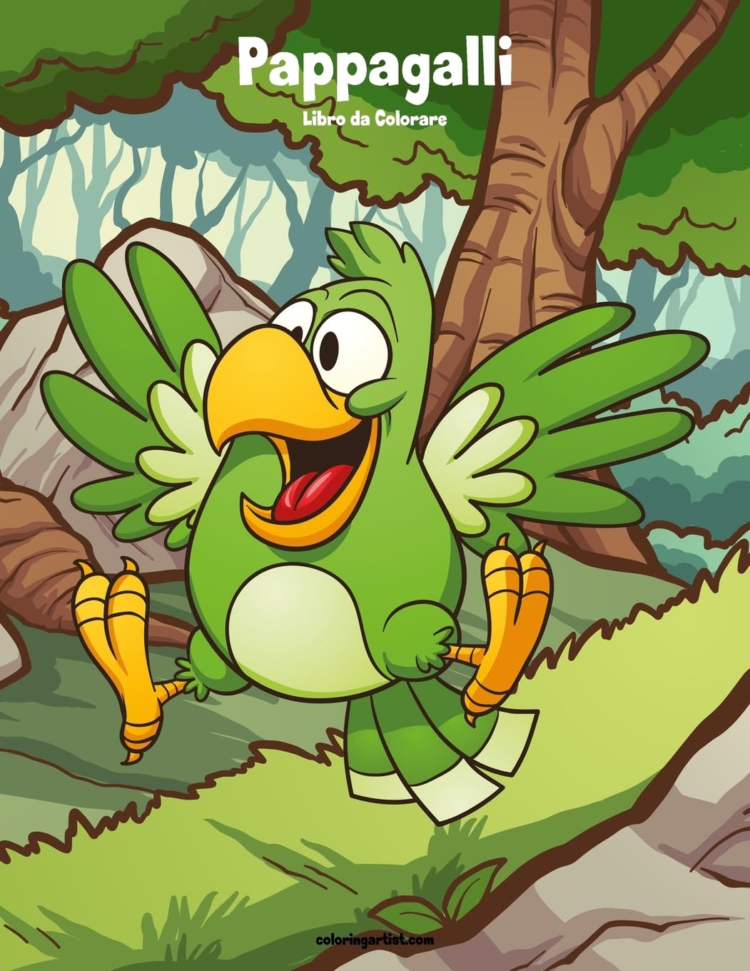 Pappagalli Libro da Colorare 1