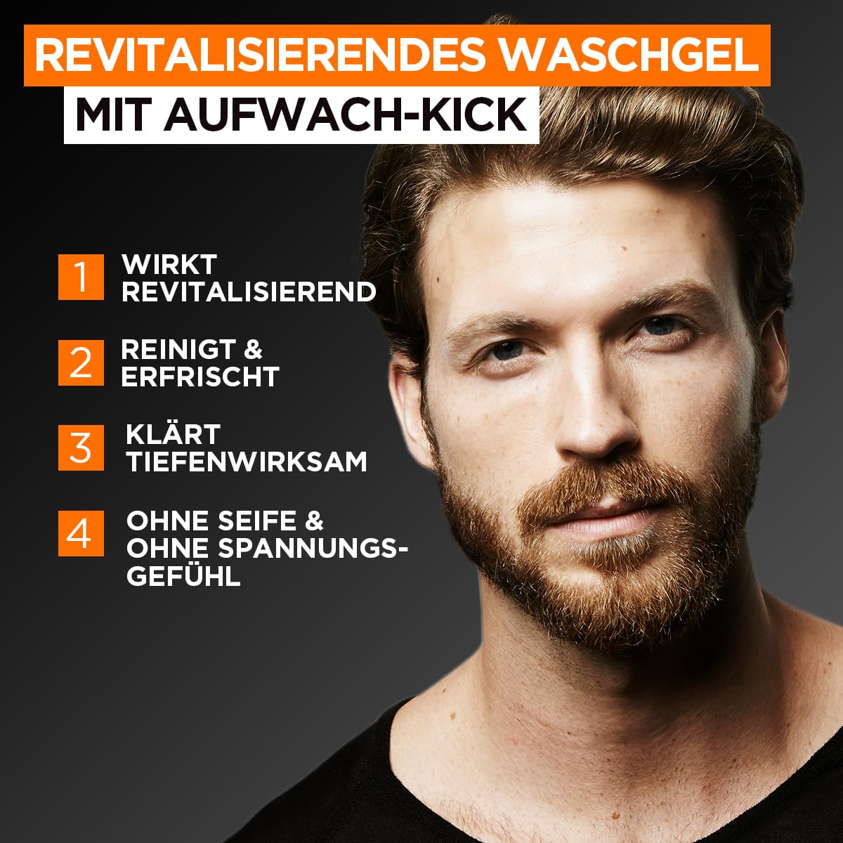 L'Oréal Men Expert XXL oczyszczanie twarzy przeciwko zmęczonej skórze dla mężczyzn, odświeżający żel do mycia przeciwko zanieczyszczeniom, męski środek do czyszczenia twarzy z guaraną i witaminą C,