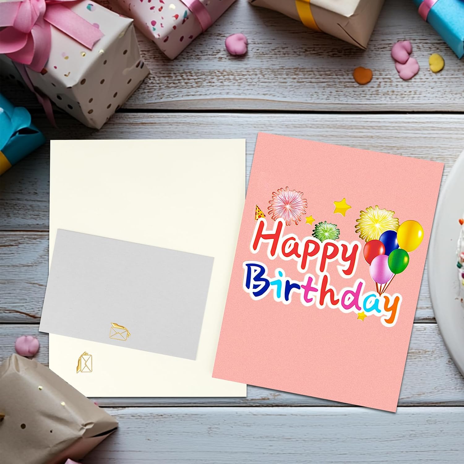 Decorated Balloon Music Playing Pop Up Happy Birthday Greeting Card with LED Light, Love Gift for Adult and Kid with Blank Note & Envelope, Celebration for Daughter, Son, Mom, Dad image 5
