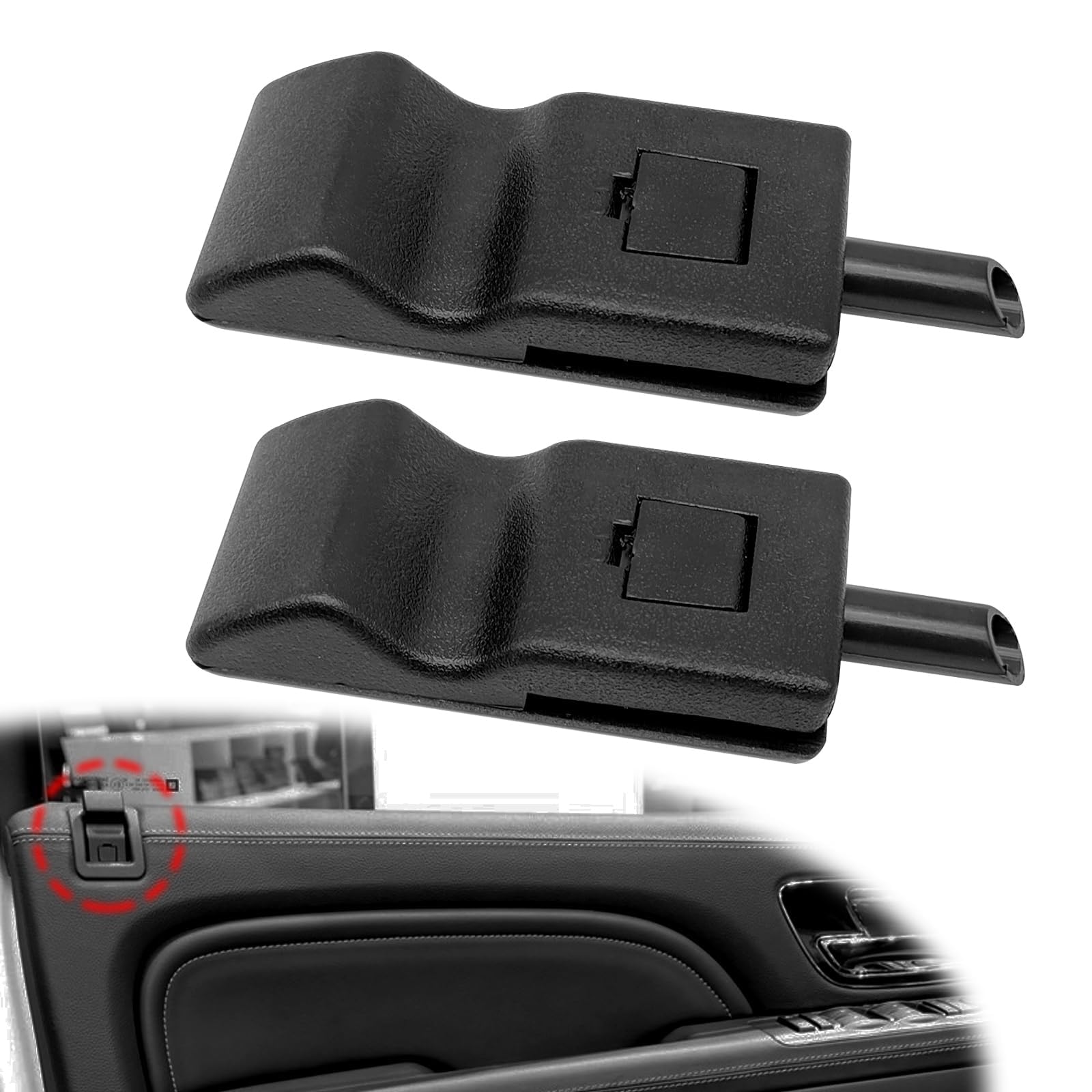 2pcs Interior Front Or Rear Side Door Locking Knob Tab