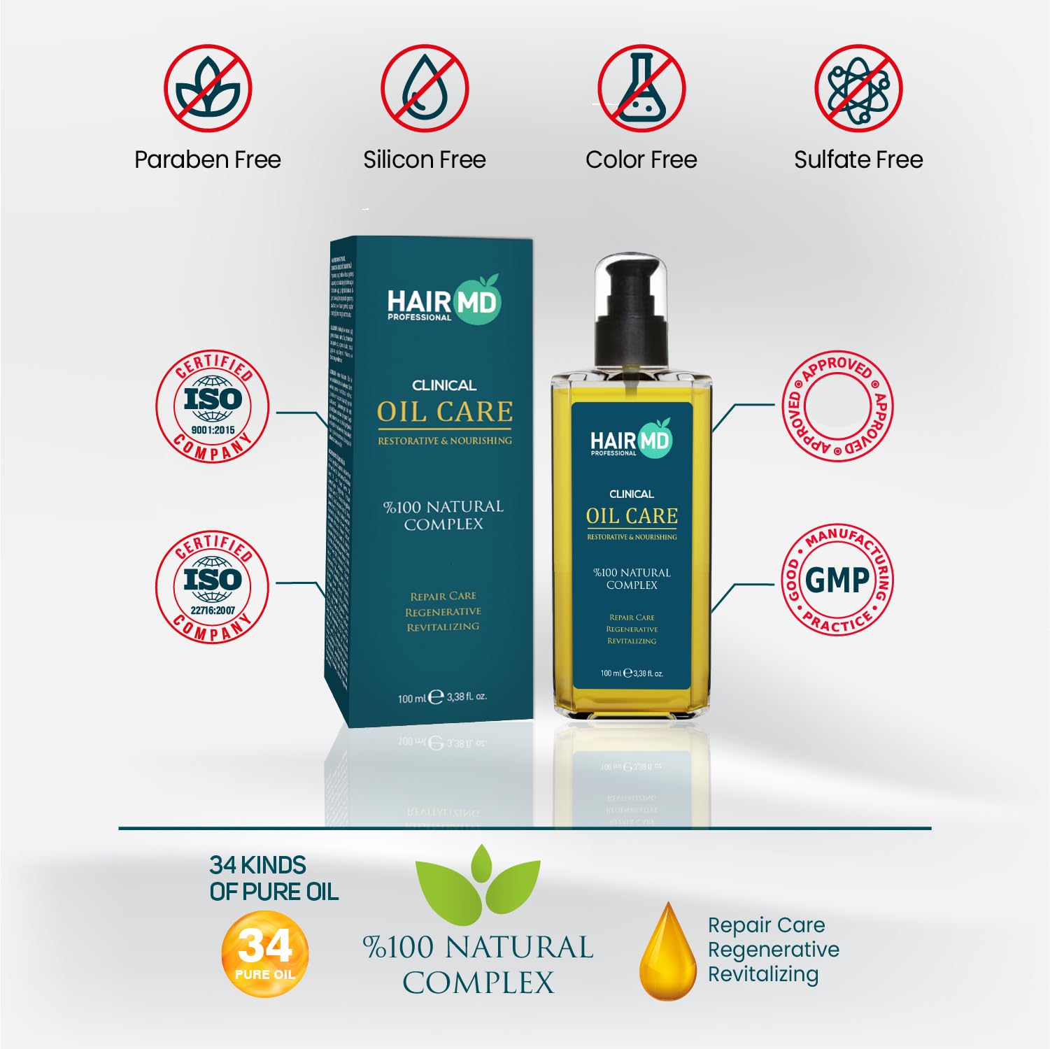 HairMD Clinical Restorative Nourishing Oil Care 100 Ml
