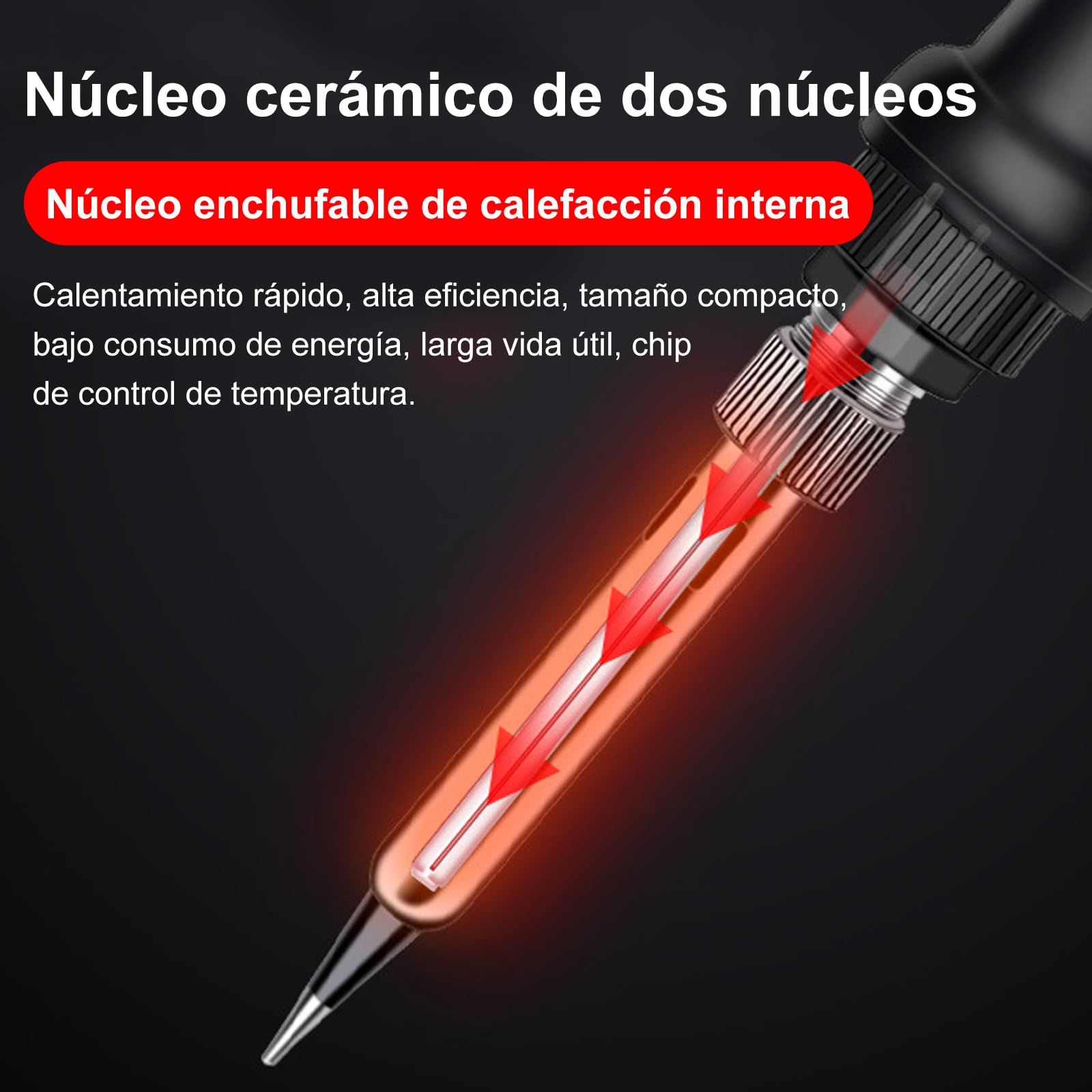 8586D Estación de Soldadura, estación de soldadura de aire caliente 2 en 1 con Pantalla LCD, temperatura ajustable de 180 ℃ a 500 ℃ con 3 boquillas de aire para trabajos eléctricos