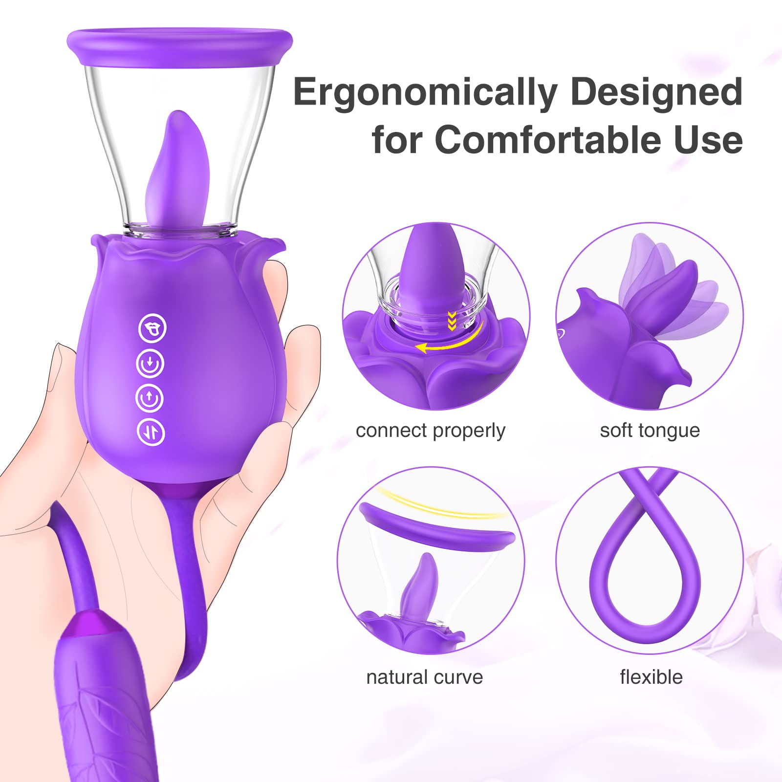 Rose Sex Toy for Womens Sex Toys - 3in1 Rose Nipple Toys with 7 Tongue Licking & 3 Thrusting Vibrator Dildo Adult Sex Toys for Couples Clitoral G Spot Vibrators Vibrater Sex Machine: Rose Sex Toy for Womens Sex Toys - 3in1 Rose Adult Tools with 7 Tongue Licking & 3 Thrusting Vibrator Dildo Adult Sex Toys for Couples G Spot Vibrators