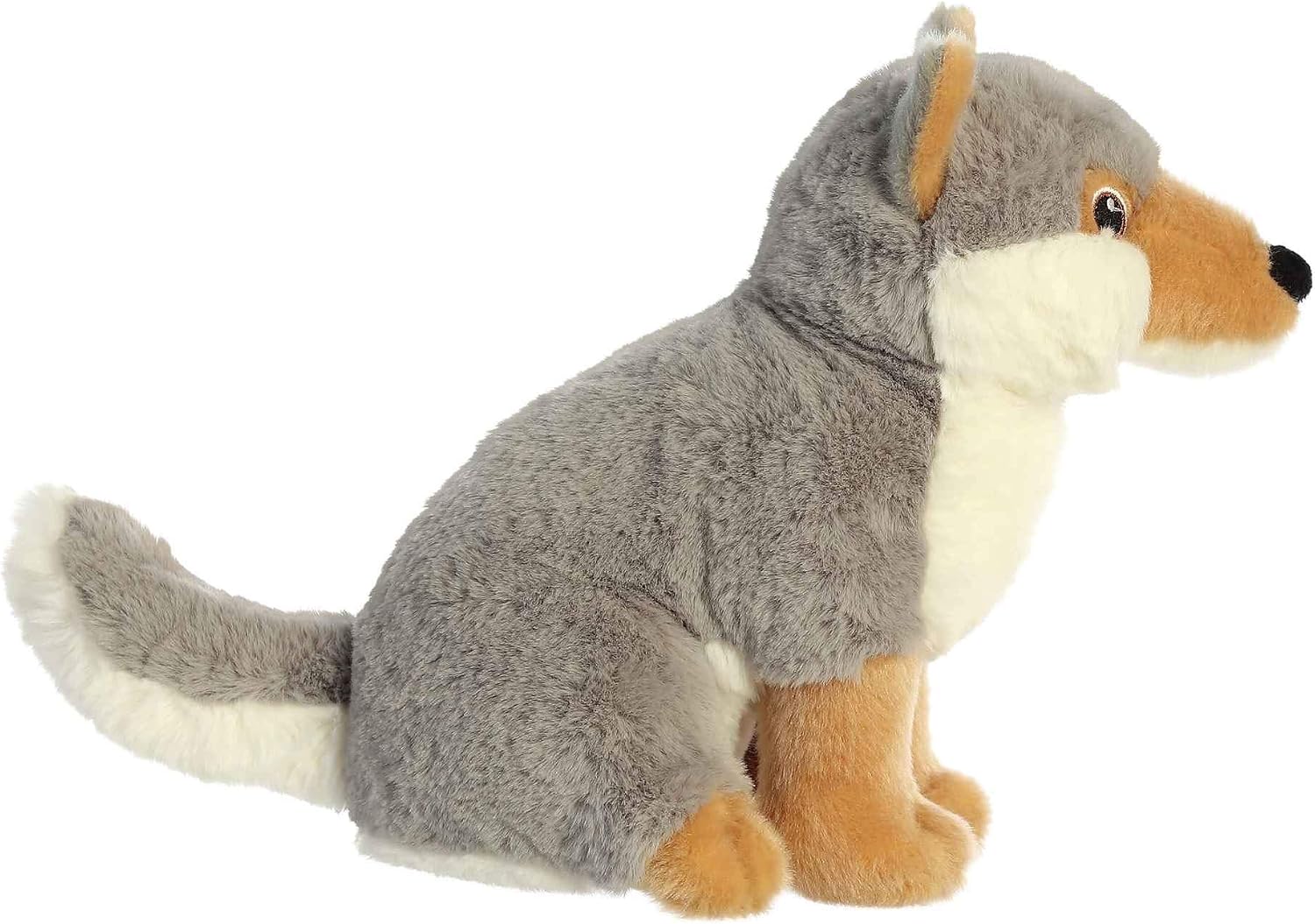 Aurora® Responsibly Made Eco Nation™ Wolf Stuffed Animal - Ideal for Playtime Adventures - Perfect for Birthdays or Just Because - Gray 9 Inches
