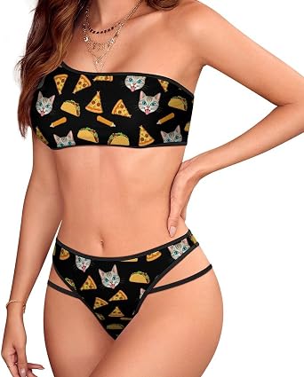 One Shoulder Push Up Bikini, High Waisted Set for Beach