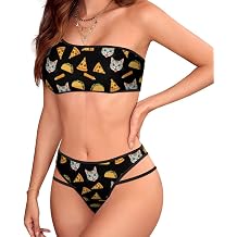 One Shoulder Push Up Bikini, High Waisted Set for Beach
