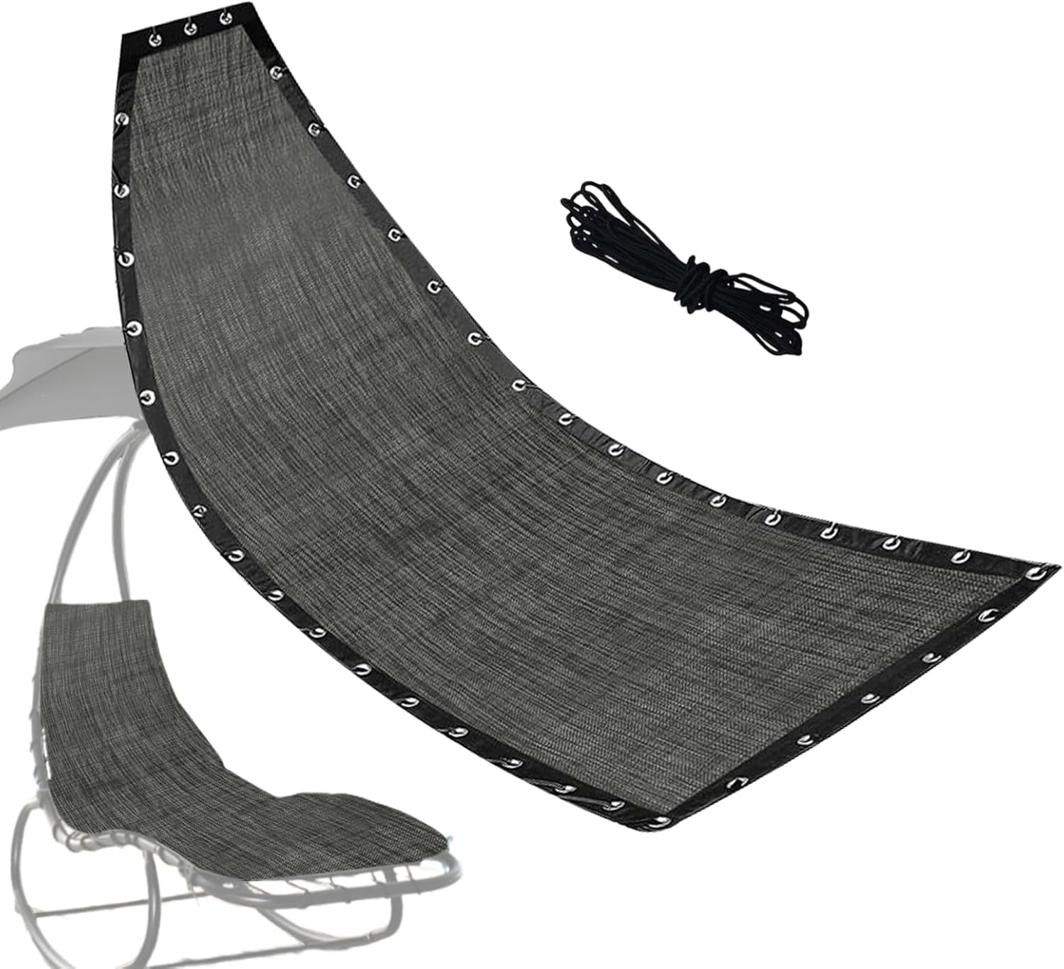 Swing Replacement Fabric, Sturdy Hammock Cover, 25.2x77.56x9.06 Inches Weather Resistant Tearproof Material, Outdoor Patio Seat Cloth for Garden, Porch, Camping, Farm, Courtyard Use