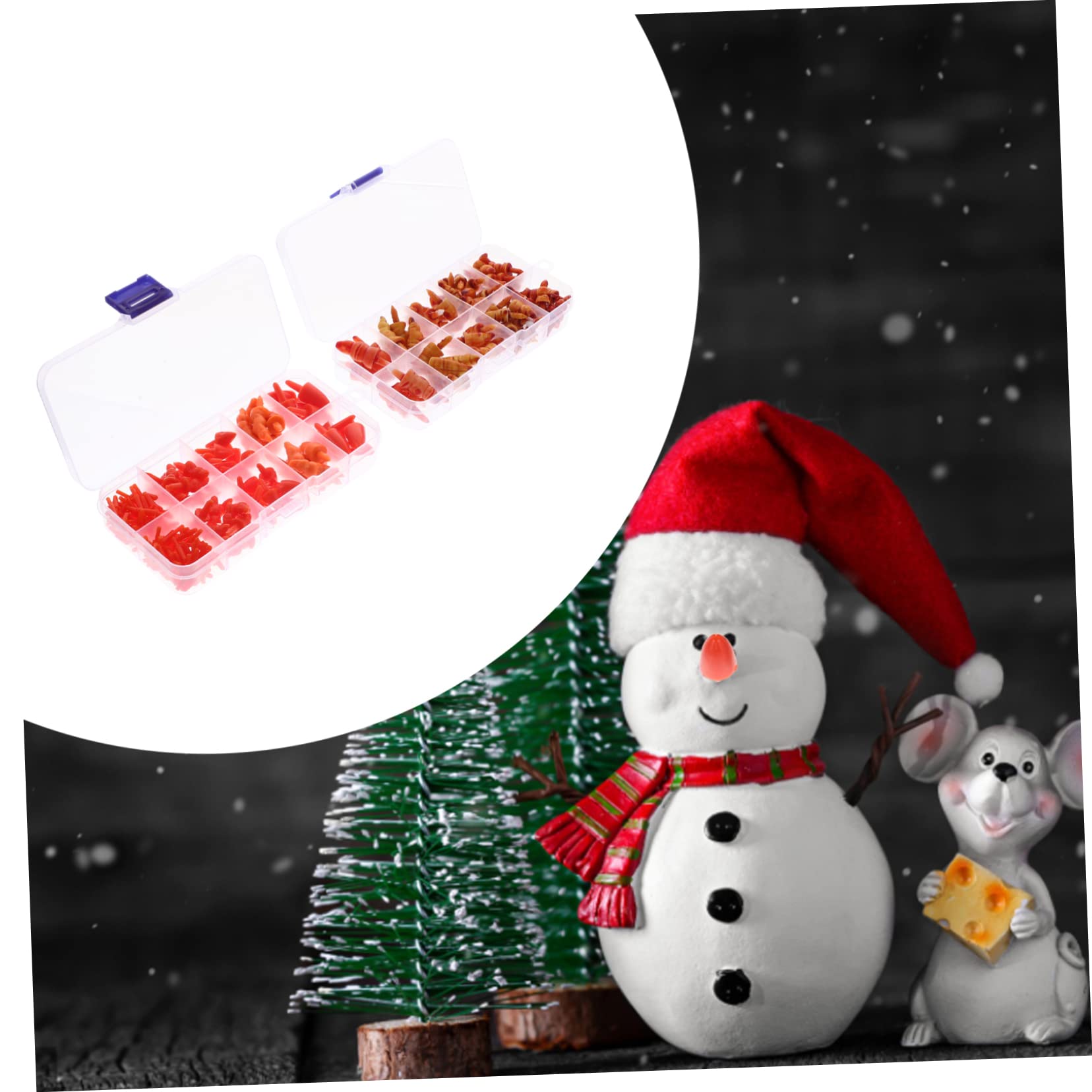 SEWACC 8 Kartons Schneemann Nase Winterhandwerk Nase für Festival-Schneemann-Nase winterdeko Christmas-Decorations Spielzeuge DIY-Verzierung Material zum Schneemannbauen Plastik