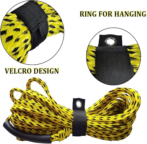 Miniatura 4 de Boat Tow Rope with Floating Foam for Tubes for Boating,Heavy Duty Tube Rope for Tubing,Ski Rope for Water Skiing,60FT,1-6 Riders Towable Tube,with