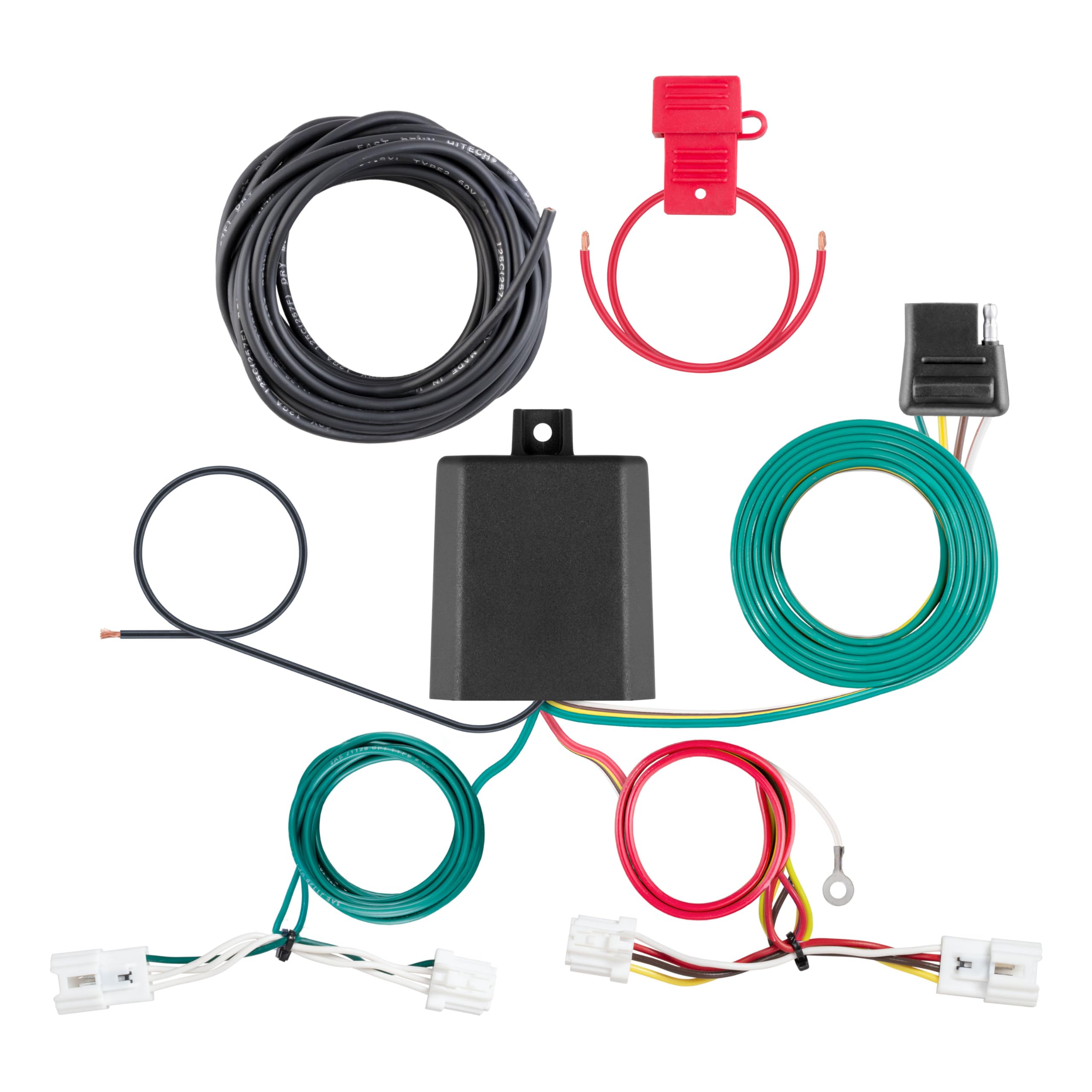 BKDK CURT 56500 Vehicle-Side Custom 4-Pin Trailer Wiring Harness, Fits Select Nissan Sentra