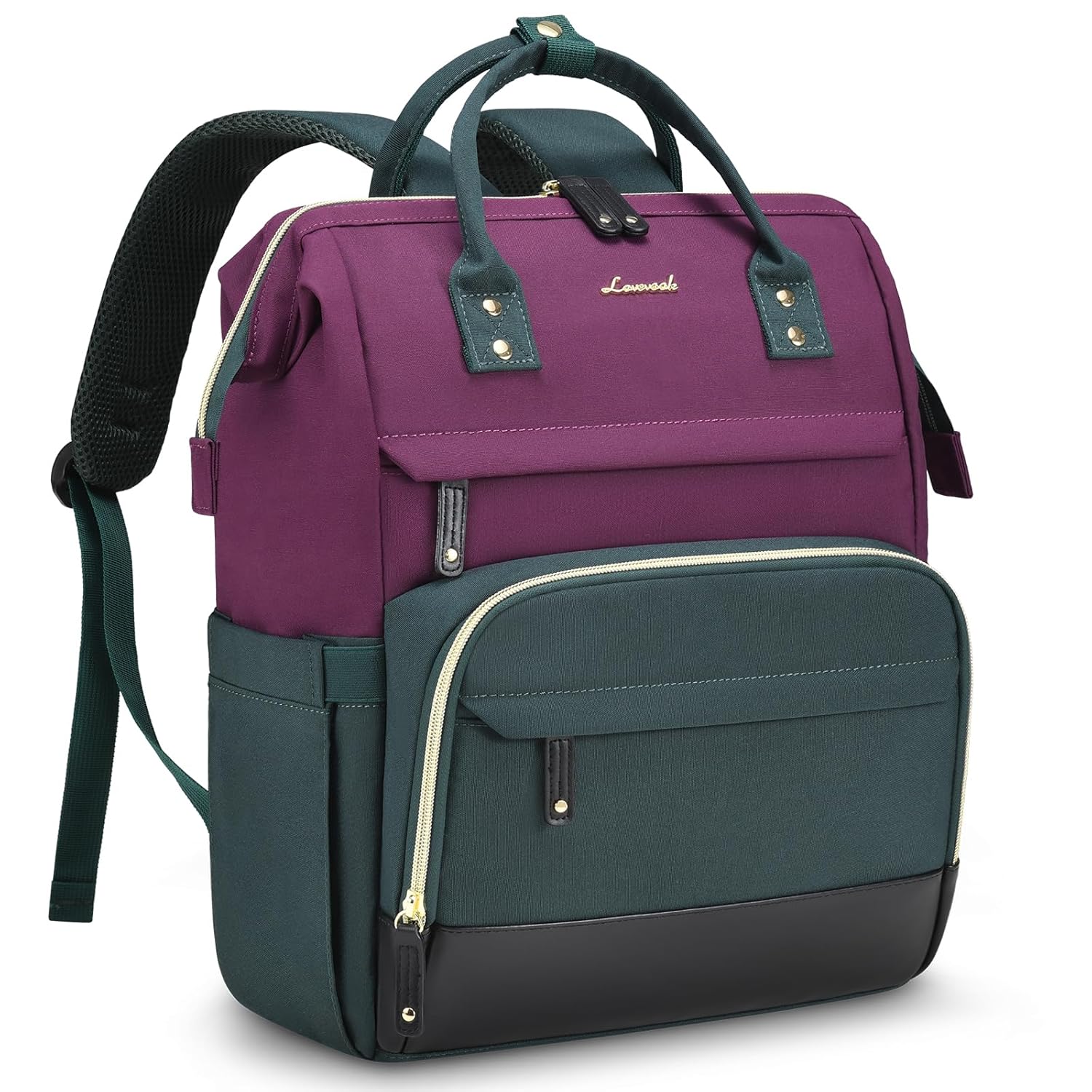 LOVEVOOK Laptop Backpack for Women, Work Business Backpacks Purse with USB Port, Large Capacity Nurse Bag College Bookbag for School, Waterproof Casual Daypack for Travel