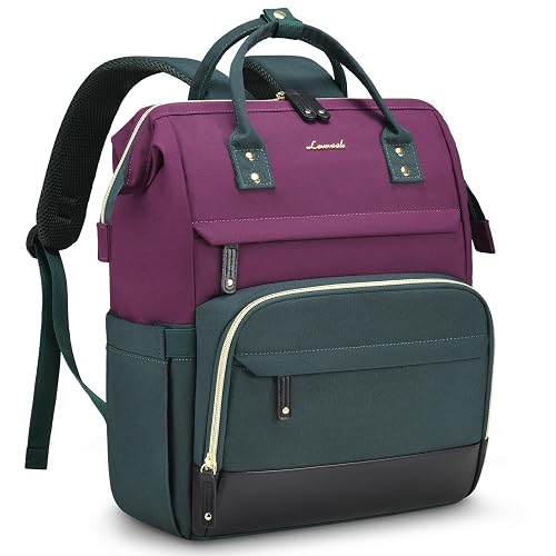 LOVEVOOK Laptop Backpack for Women, Work Business Backpacks Purse with USB Port, Large Capacity Nurse Bag College Bookbag for School, Waterproof Casual Daypack for Travel