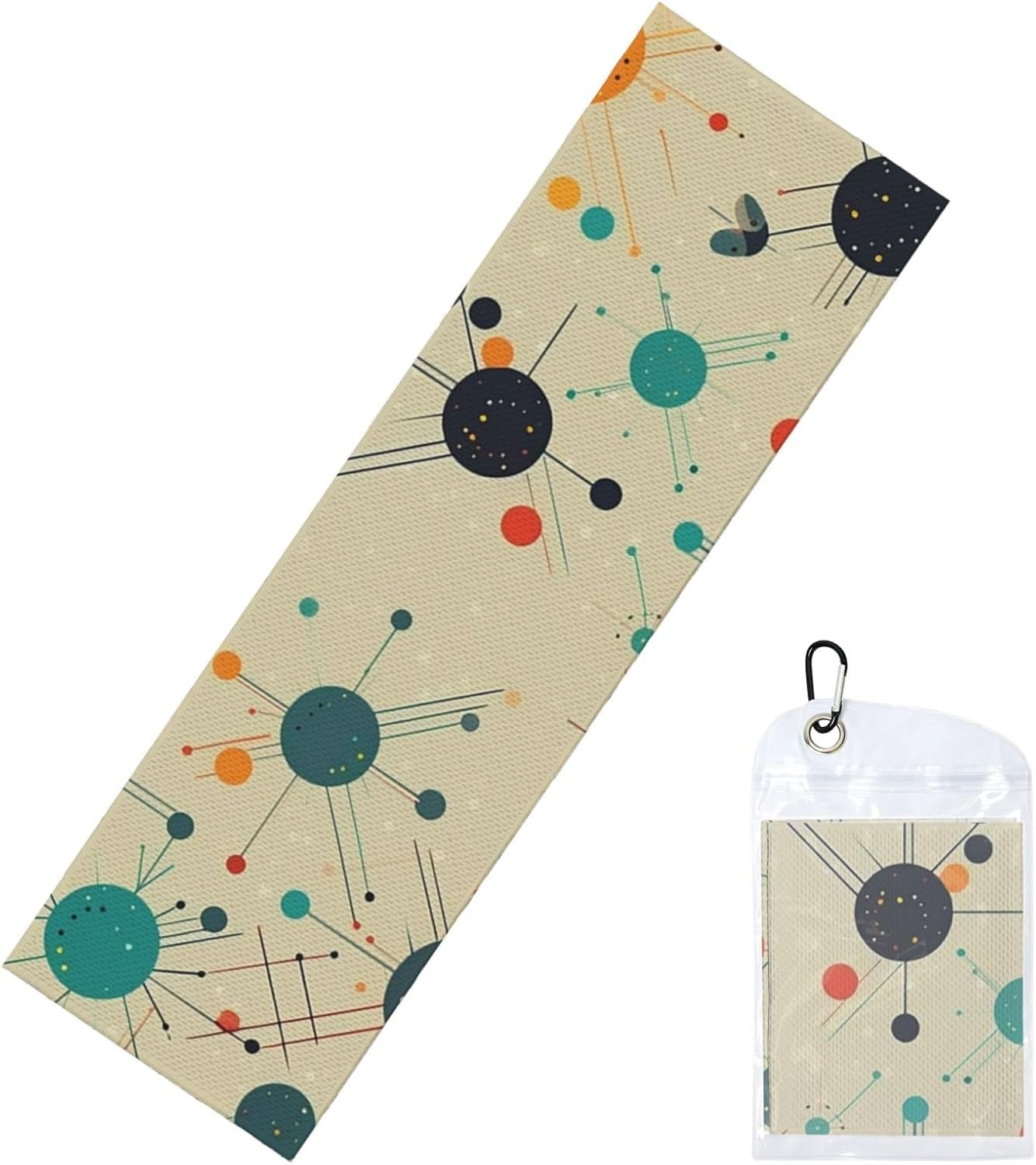 Cooling Towels (40″x12″) Soft Breathable Cool Towel for Neck and Face Absctract Geometric Pattern Space Ice Towels Neck Microfiber Quick Drying Towel for Workout Yoga Sport Gym Running Golf