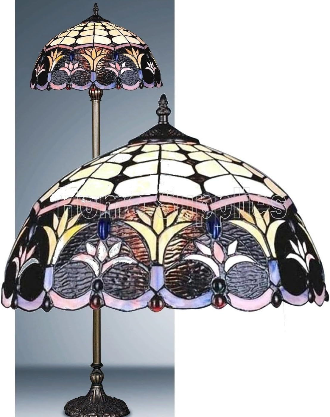 BELOFAY Tiffany Floor Lamps, Stained Glass Handmade Tiffany Lights