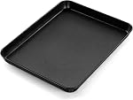 E-far 16x12 Feuille de cuisson de pouce, plaque de cuisson pour fours de cuisson torréfiés, bakeware en métal en acier au carbone pour steak à rouleaux de gelée, non toxique & Résistant à la distorsion, facile à nettoyer