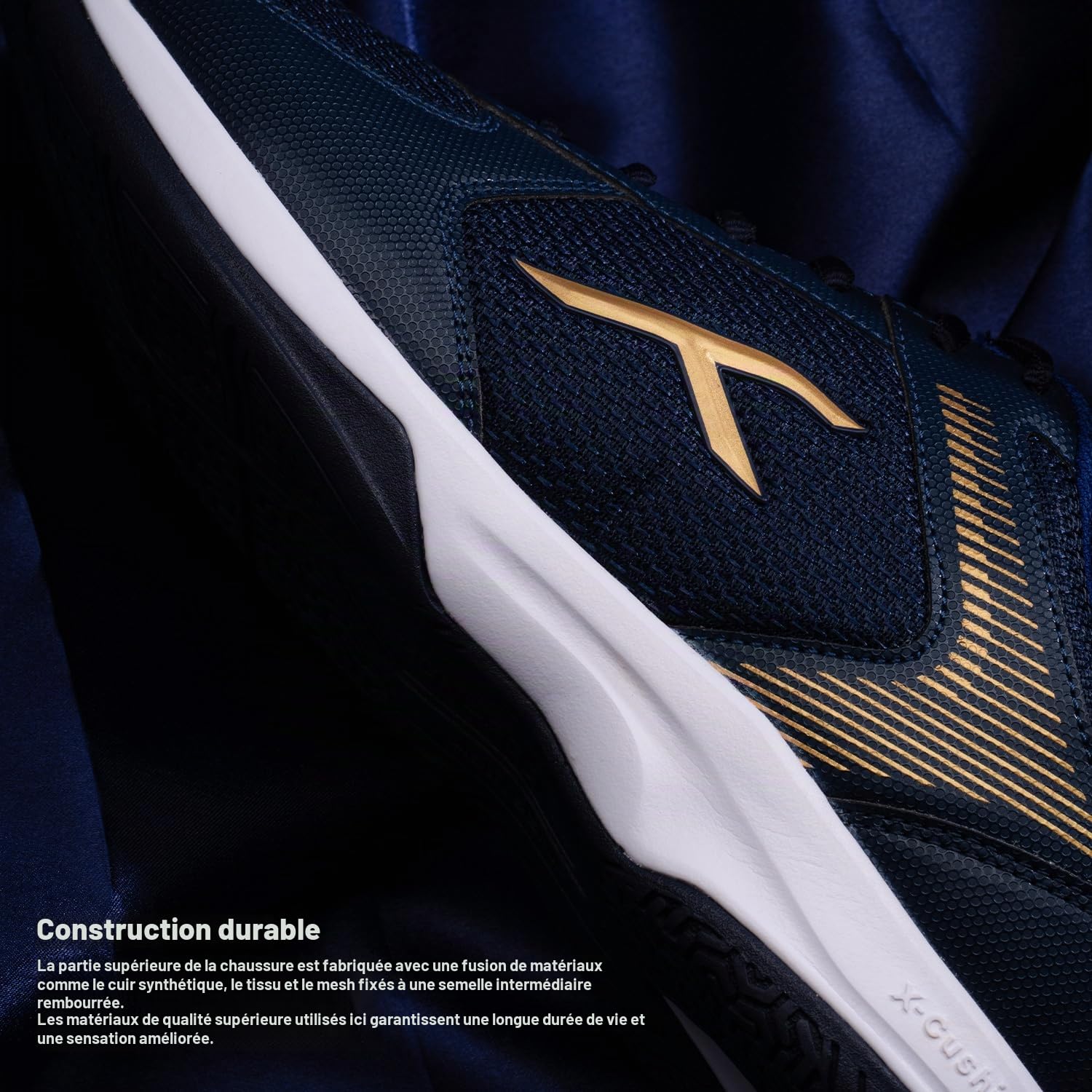 Hundred Court Star Non-Marking Professional Badminton Shoes for Mens | X-Cushion Protection | Suitable for Indoor Tennis/Squash/Table Tennis/Basketball & Padel