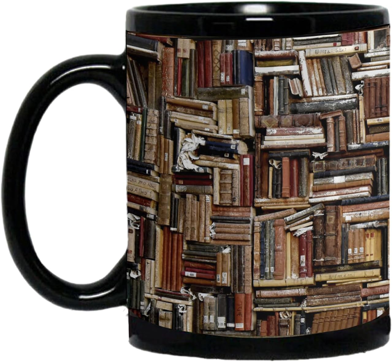 Library Book Shelf Cups, Cup For Book Lovers, Library Book Shelf Mug, Multipurpose Cups With Space Design For Readers