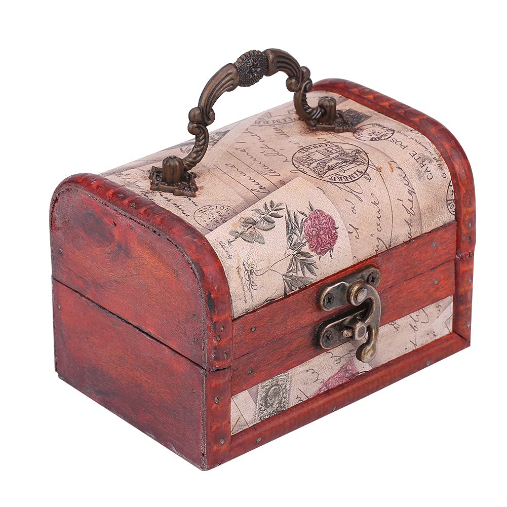 Organizzatore di portagioie da viaggio, portagioie cinese, scatola di immagazzinaggio classica retrò for gioielli in legno vintage, piccolo scrigno del tesoro, scatola di immagazzinaggio for orecchini