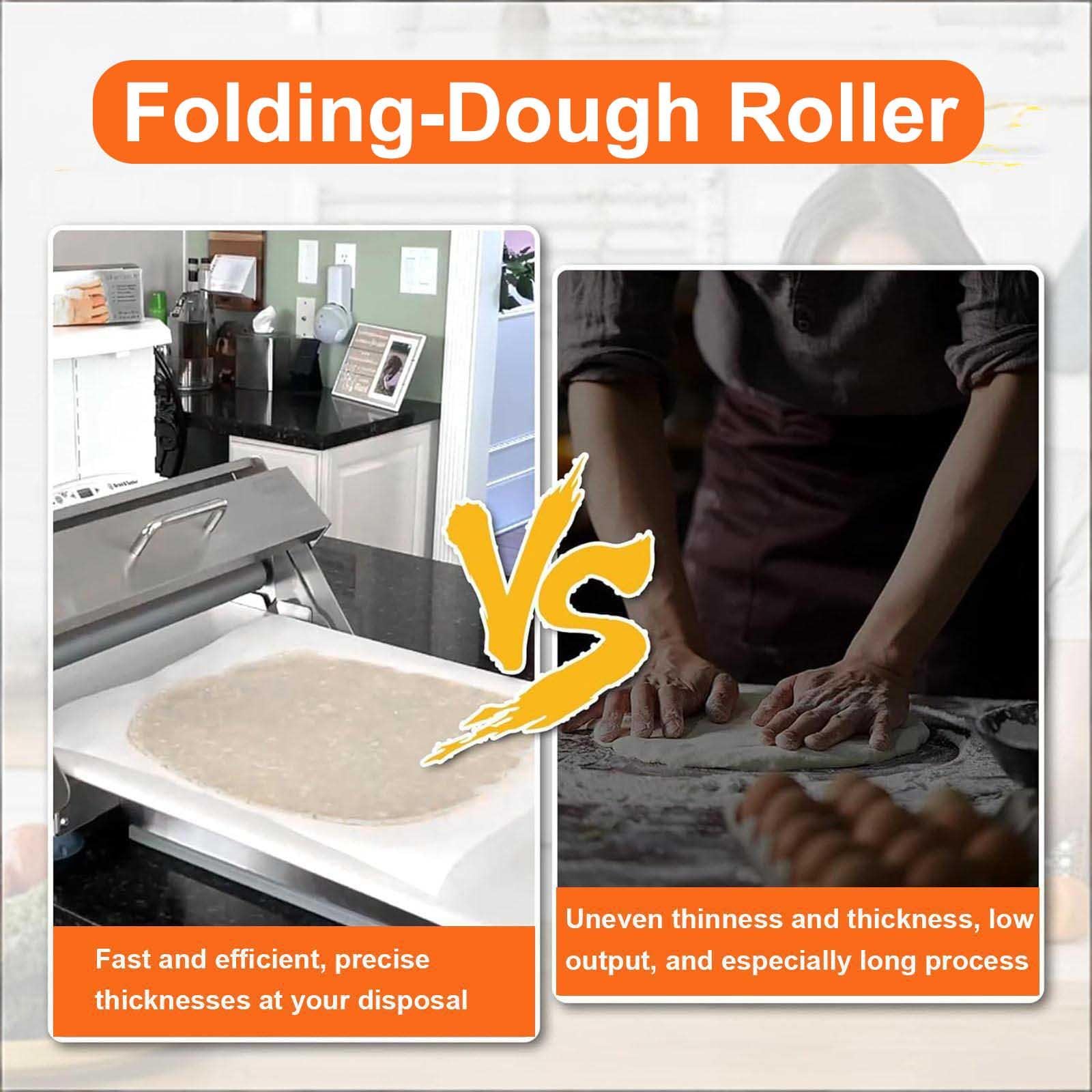 Teigrollmaschine – Manuelle Gebäckmaschine für Croissants, dänisches Gebäck, Blätterteig und Tartekrusten – ideal für private und gewerbliche Backarbeiten