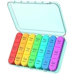 Pill Organizer 3 Times a Day, Weekly Pill Organizer 3x a Day, Pill Box 7 Day, Daily Pill Box Organizer, Travel Container Pill Cases Organizers 7 Day, Medicine Organizer to Hold Vitamins and Medication