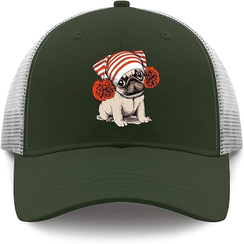 Miniatura 9 de Sombreros para papá, sombrero de perro carlino para hombre, sombrero divertido ajustable