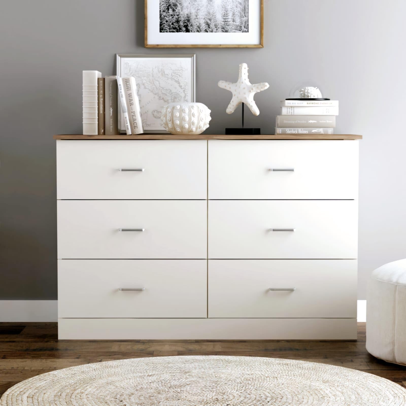 Chest of Drawers in Frosty White Colour for Storage/Chest of Drawers for Living Room-image-36