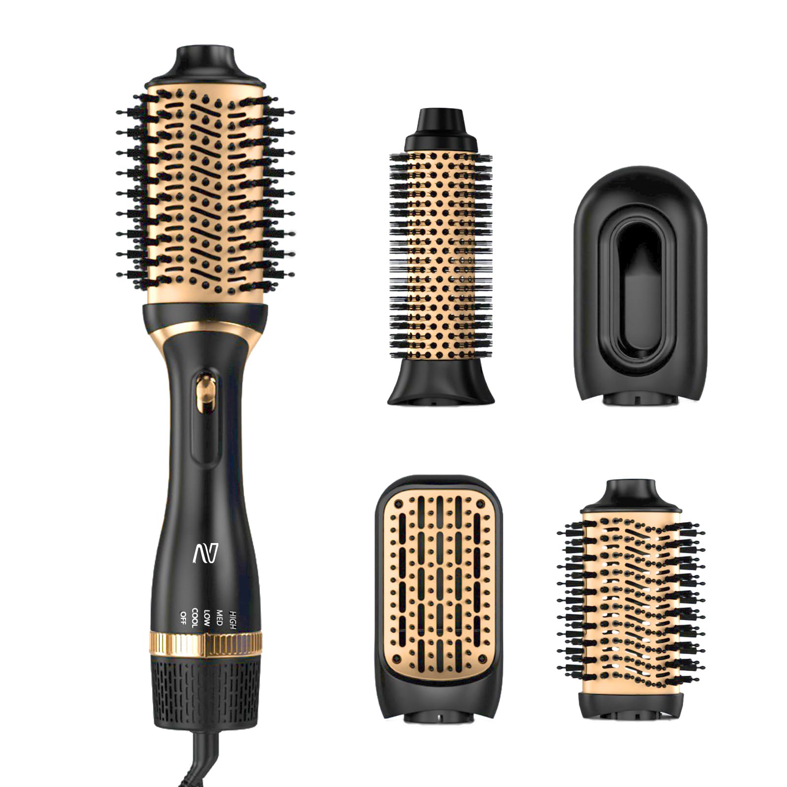 Nycoba Hair Dryer Brush, Multifunctional Hot Air Brush with Adjustable Heat Settings for Different Hair Types, Negative Ion Technology & Quick Drying