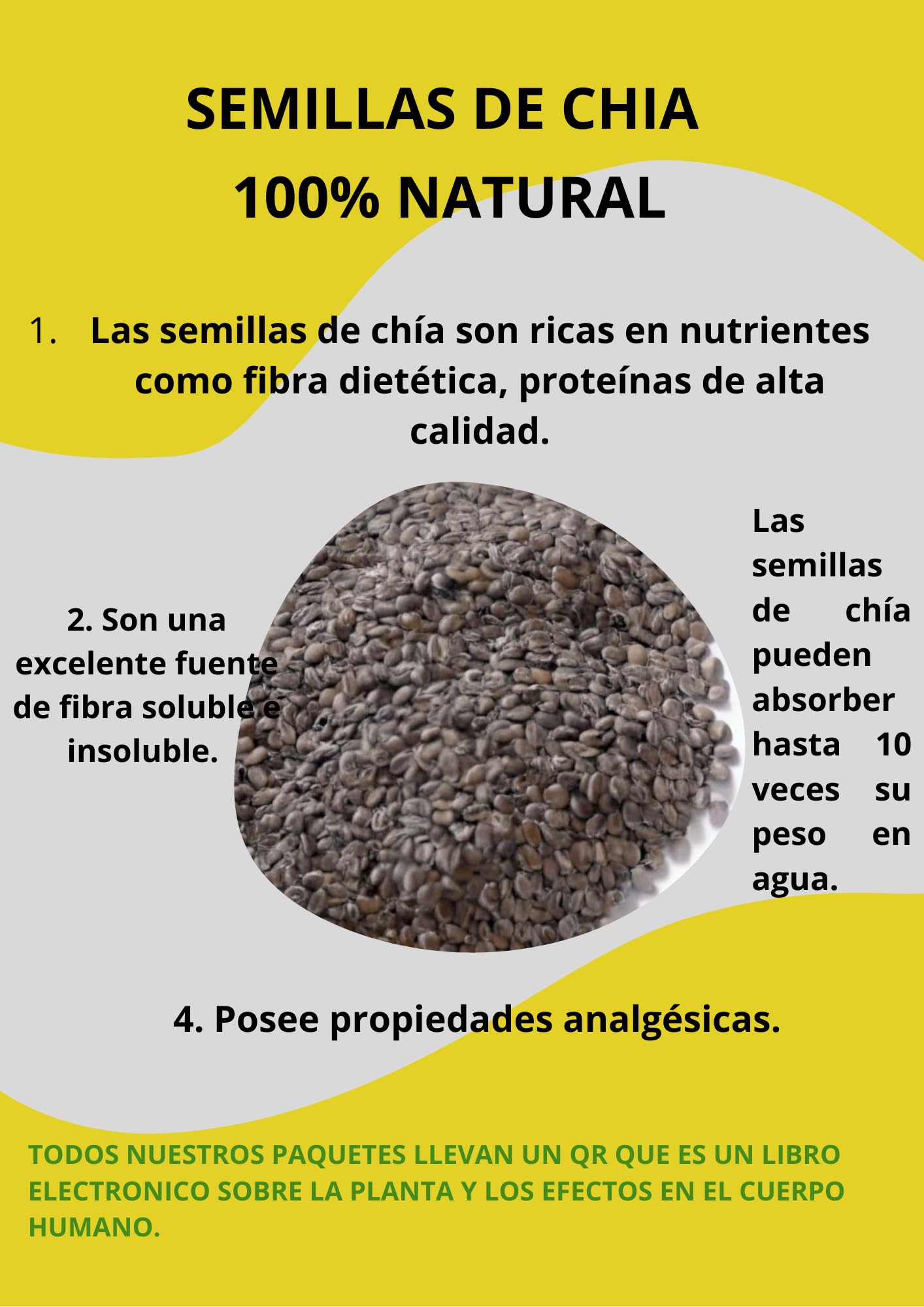 SEMILLAS de CHIA - Las Semillas de Chia - Semillas Chia - Chia Seeds - Chía Semillas - Chia - Chia Ecologica -Chía Semillas -Semillas- Semillas Chia - Semillas de Chia Ecologicas - Semilla Chia.