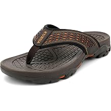 KUBUA Mens Beach Flip-Flops Water Sandals Outdoor Athletic Thong Sandal Slippers
