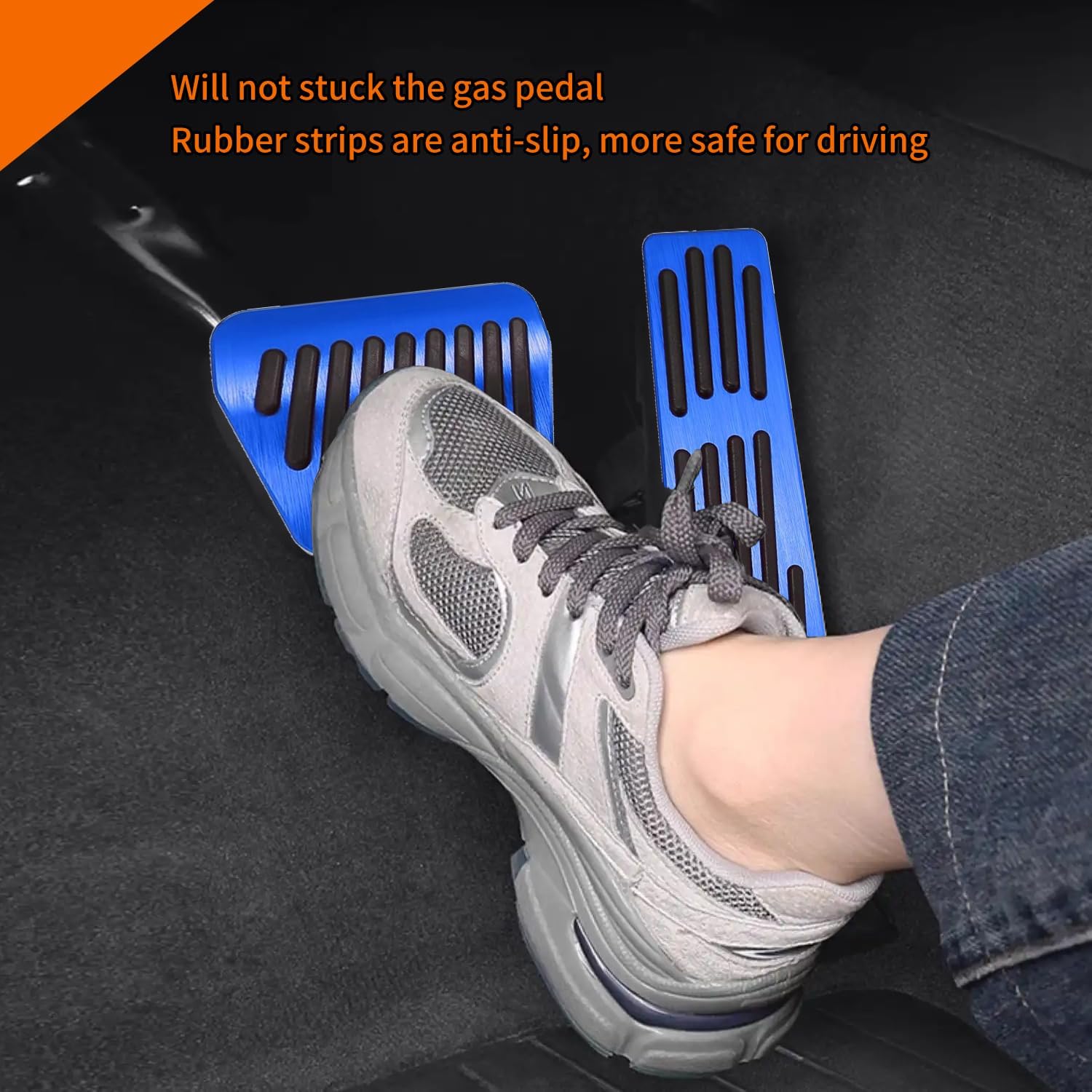 2PCS Anti-Slip No Drilling Aluminum Brake Gas Pedal Pad Cover,Compatible with BMW Series X3 X4 X5 X6 X7,F20 F21 F22 F23 G30G31 F30F31 G20 G21 F12 G32 G11 G12 F25 G01 F26 G02 F15 G05 G07(Blue)