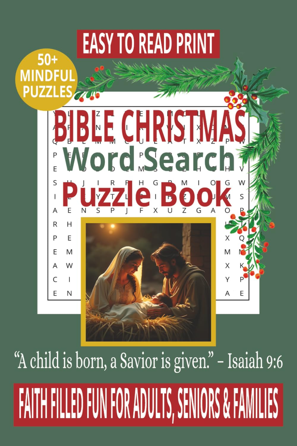 BIBLE CHRISTMAS WORD SEARCH PUZZLE BOOK: Word Searches With Easy to Read Print About Scripture Verses, Carol Lyrics & Christmas Blessings and more | ... (LIFE & LEISURE WORD SEARCH SERIES)
