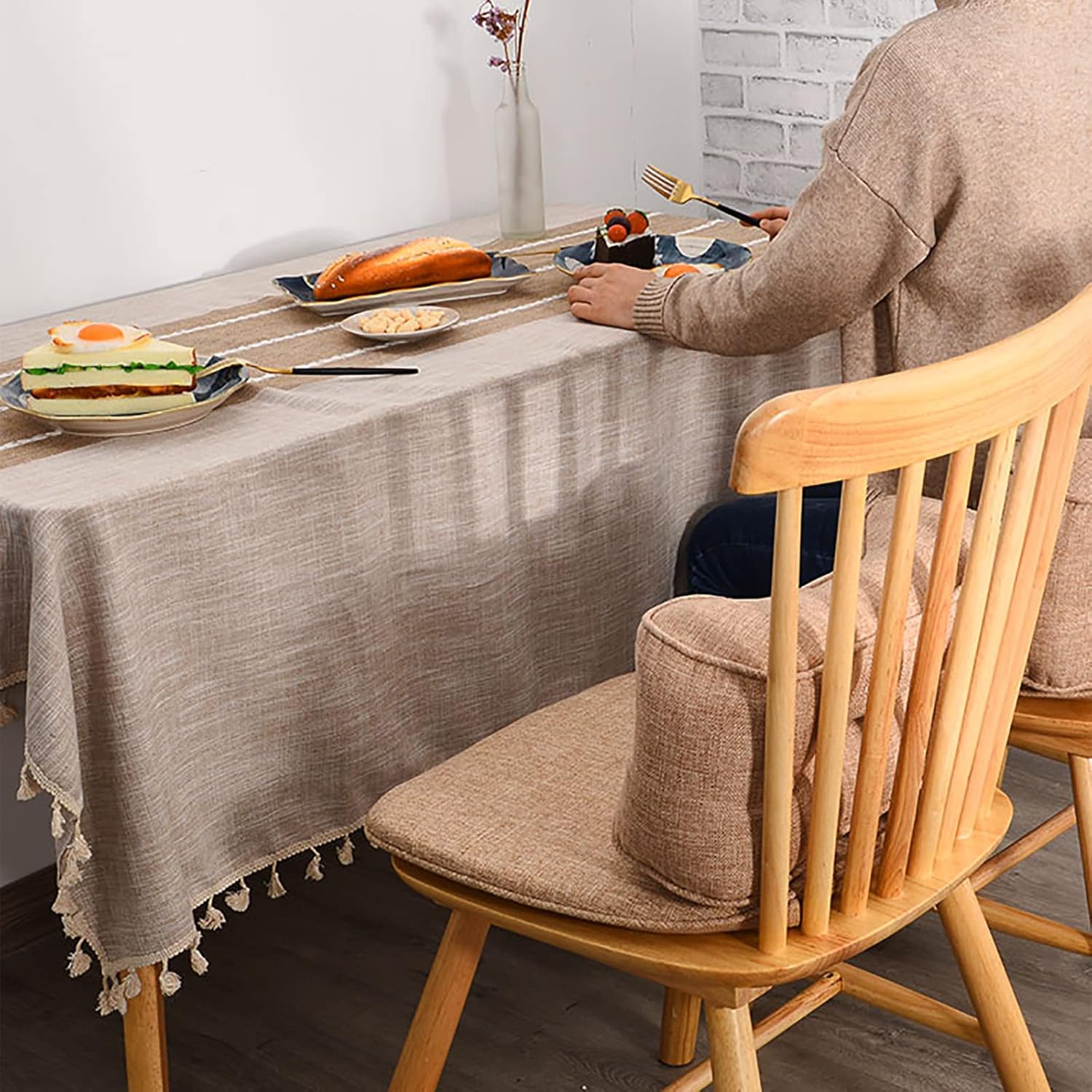 Modern Chair Cushion,Detachable Non Slip Chair Pad Comfort Seat Cushion Durable Kitchen Seat Pad for Home Patio Indoor Outdoor-Camel 45x45cm(18x18inch)