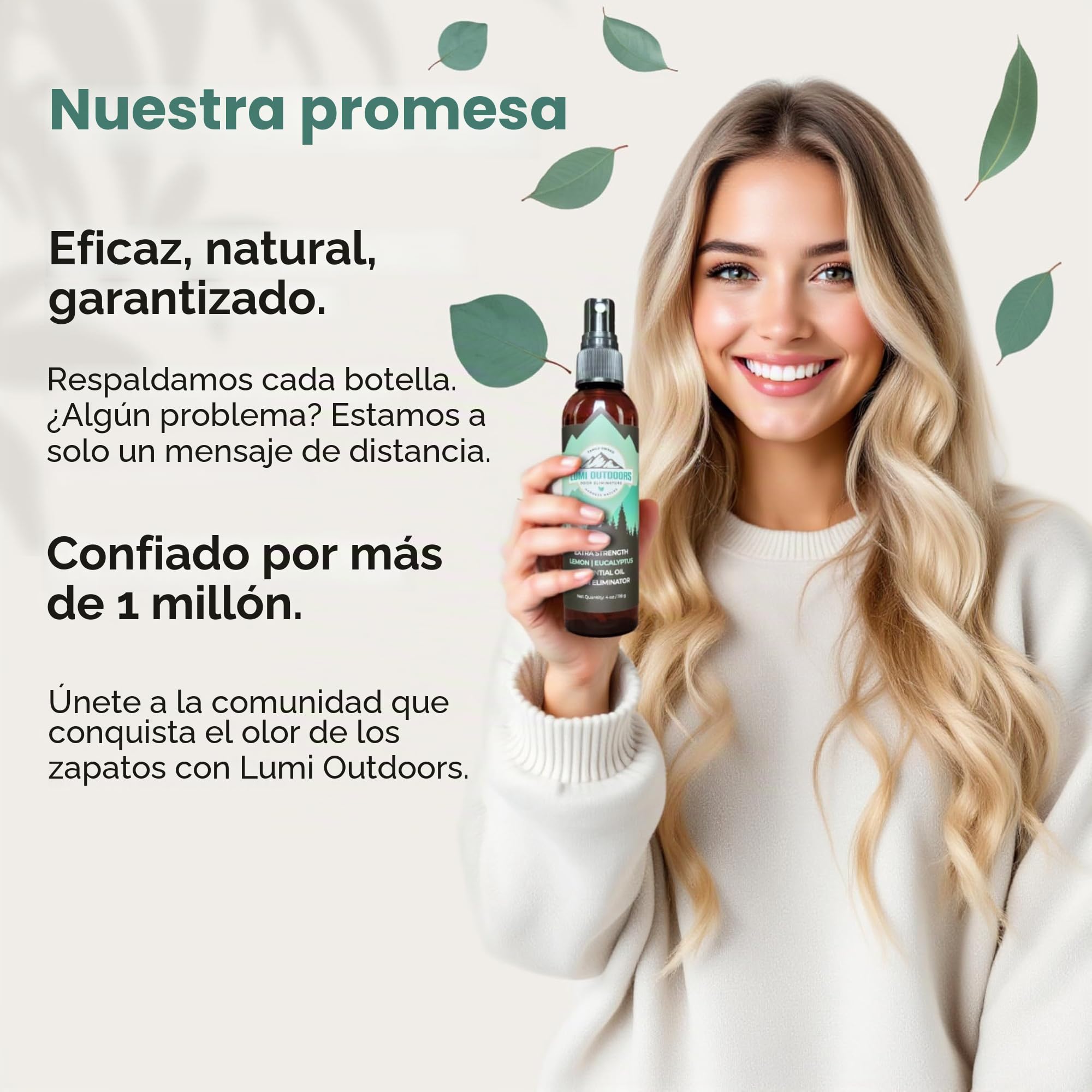 Lumi Outdoors Spray desodorante natural para zapatos y polvo para pies, eucalipto limón y polvo para pies