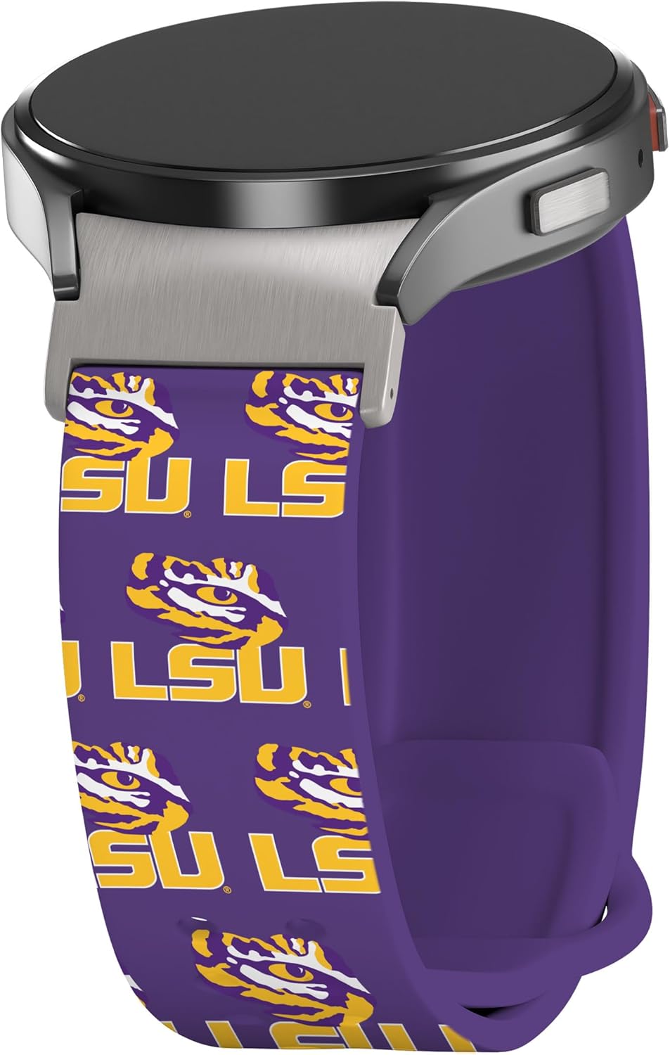 Affinity Bands LSU Tigers HD Fitted Watch Band Compatible with Samsung Galaxy Watch 4-7 (Short Repeating)