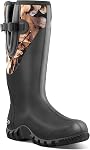 Bottes en caoutchouc pour hommes, 100% Bottes de boue imperméables avec 6mm Neoprène, Bottes de canard léger pour la pêche au jardinage agricole & Travail - Anti-dérapant , Bottes Homme